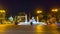 Madrid night light placa de la cibeles fountain gran via view 4k time lapse