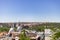 Madrid. Panoramic view of the city of Madrid from Parque del Oeste. Completely clear day. In Spain.