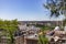 Madrid. Panoramic view of the city of Madrid from Parque del Oeste. Completely clear day. In Spain.