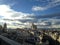 Madrid - photo from a height. stunning views of the roofs and the sky with clouds