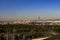 Madrid. Pollution. Contamination. Views of the city of Madrid with a gray and brown layer of pollution beret over the city.