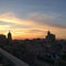 Madrid\'s silhouette on sunset