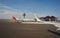 Madrid. Spain. 08/19/2019. Airplane seen from the window of an airplane