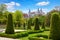 Madrid, Spain. The Buen Retiro Park. Botanical garden, park palace