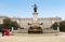 Madrid, Spain, Equestrian statue of king Philip IV in front of the Royal Palace.