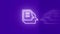 Madrid, Spain - July, 2023: Twitch logo in neon with space for text and graphics. purple background