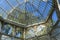 Madrid, Spain, November 07, 2022: Cupola with metal and glass structure of the Crystal Palace in the Buen Retiro Park