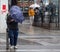 Madrid, Spain- November 26, 2022: Storms of rain and wind in the community of Madrid.