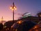 Madrid, Spain Puerta del Sol Square Tio Pepe famous brand of Sherry sign neon at dusk