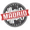 Madrid Spain Round Travel Stamp Icon Skyline City Design. Badge illustration Seal Art.