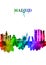 Madrid Spain skyline Portrait Rainbow