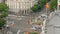 Madrid timelapse, Beautiful Panorama Aerial View of Madrid Post Palacio comunicaciones, Plaza de Cibeles, Spain