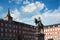 Madrid travel destination. Statue of Philip III on Plaza Mayor.