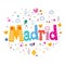 Madrid typography lettering design