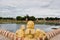 Madurai, India - November 02, 2018: Statue at a corner of Vandiyur Mariamman Temple or Maariamman Kovil Teppakulam premises in