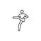 Mae geri, karate line icon. Signs and symbols can be used for web, logo, mobile app, UI, UX