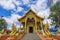 Mae Hia sub district,Chiang Mai province,Northern Thailand on Septemmber 13,2019:Lanna style ubosot or ordination hall of Wat Phra