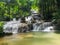 Mae Kae waterfall, limestone waterfall at Lampang