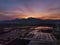 Maesai Chiangrai Thailand aerial view cityscape by drone.Scenics view maesai district skyline before sunset landscape with doi