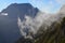 Mafate volcanic caldera in the island of RÃ©union