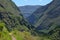 Mafate volcanic caldera in the island of RÃ©union