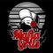 Mafia girl wearing cap and rose .vector hand drawing,Shirt designs, biker, disk jockey, gentleman, barber and many others.isolated