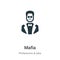 Mafia vector icon on white background. Flat vector mafia icon symbol sign from modern professions collection for mobile concept