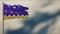 Magallanes 3D tattered waving flag illustration on Flagpole.