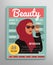 Magazine cover template about beauty, fashion and health for arab muslim women. Vector illustration