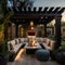 Magazine-Worthy Outdoor Entertaining Space with Modern Design, High-Quality Materials, Cozy Atmosphere, and Architectural Elements