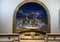 Magdala, Israel, January 26, 2020: Side altar in the church in Magdala on the Galilee Lake Tiberiacn with a mosaic depicting