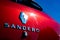 Magdeburg, Germany - June 2019: Renault Sandero logo symbol. Renault - French international automotive brand