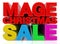 MAGE CHRISTMAS SALE word on white background 3d rendering