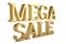 Mage sale text isolated on white background 3D illustration