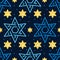 Magen David star seamless. Jewish Israeli symbol pattern for Hanukkah