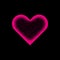 Magenta Abstract Heart Sign with Grain Texture