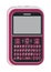 Magenta color, Qwerty mobile phone, vector graphic design