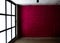 Magenta color wall background with frosted glass