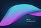 Magenta and cyan gradient abstract wave line, smooth pattern, communication technology cyberpunk curve concept, Internet network