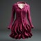 Magenta Dress: Hyper Realistic Cardigan In Detailed 3d Art