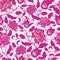 Magenta floral silhouettes seamless pattern