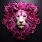 Magenta Lion: Intricate Storytelling In Pink Lion Head Artworks