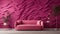 Magenta Majesty: A Captivating Wall Design Against a Vibrant Magenta Background, Infusing the Space with Regal Splendor and Charm