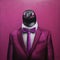 Magenta Penguin Photorealistic Surrealism In Dark Magenta And Black