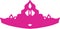 Magenta Princess Crown Editable Flat Vector Graphic