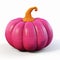 Magenta Pumpkin 3d Model Preview - Dark And Playful Pumpkin Design