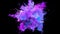 Magenta purple color burst colorful smoke explosion fluid particles alpha matte