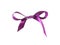Magenta (purple)fabric ribbon and bow isolated on a white background