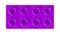 Magenta Purple Lego Block Isolated on a White Background.