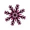 Magenta snow particle illustration